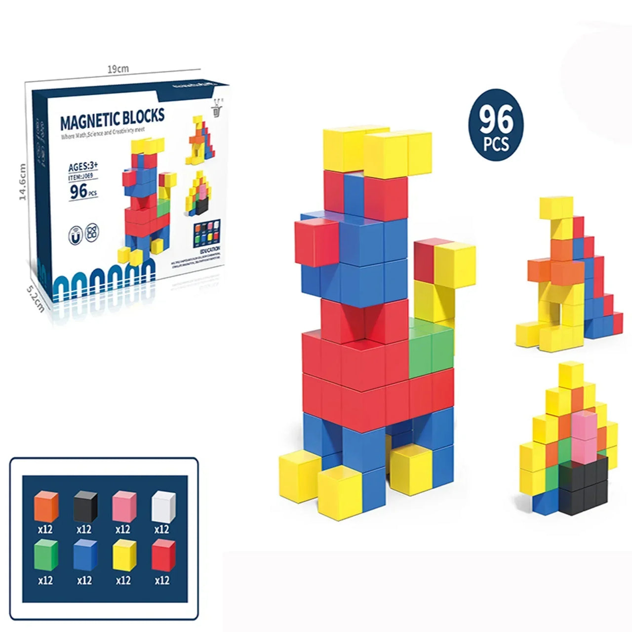 Magnet Toys – Imparare e costruire – Blocchi magnetici da costruzione