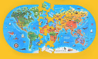 Thumbnail for GeoMap – Istruttivo e divertente – Puzzle da pavimento con mappa del mondo