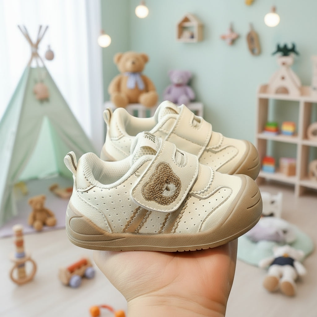 KinderMove – Robuste e flessibili - Sneakers in velcro con motivo a orsetto