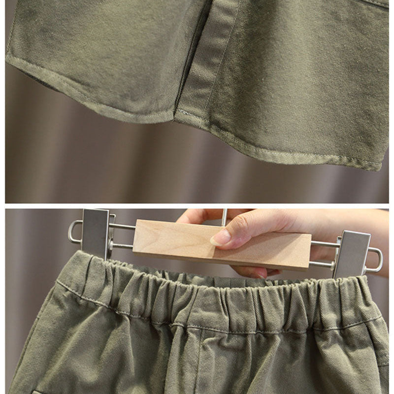 LittleExplorer – Comodo e alla moda – Set pantaloni e camicia per bambini