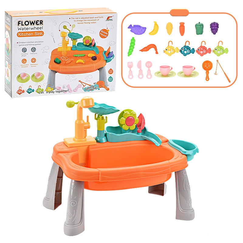 SinkPlay – Fantasia e sviluppo – Lavandino giocattolo e gioco di pesca 2 in 1