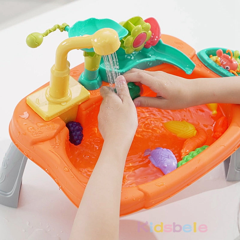 SinkPlay – Fantasia e sviluppo – Lavandino giocattolo e gioco di pesca 2 in 1