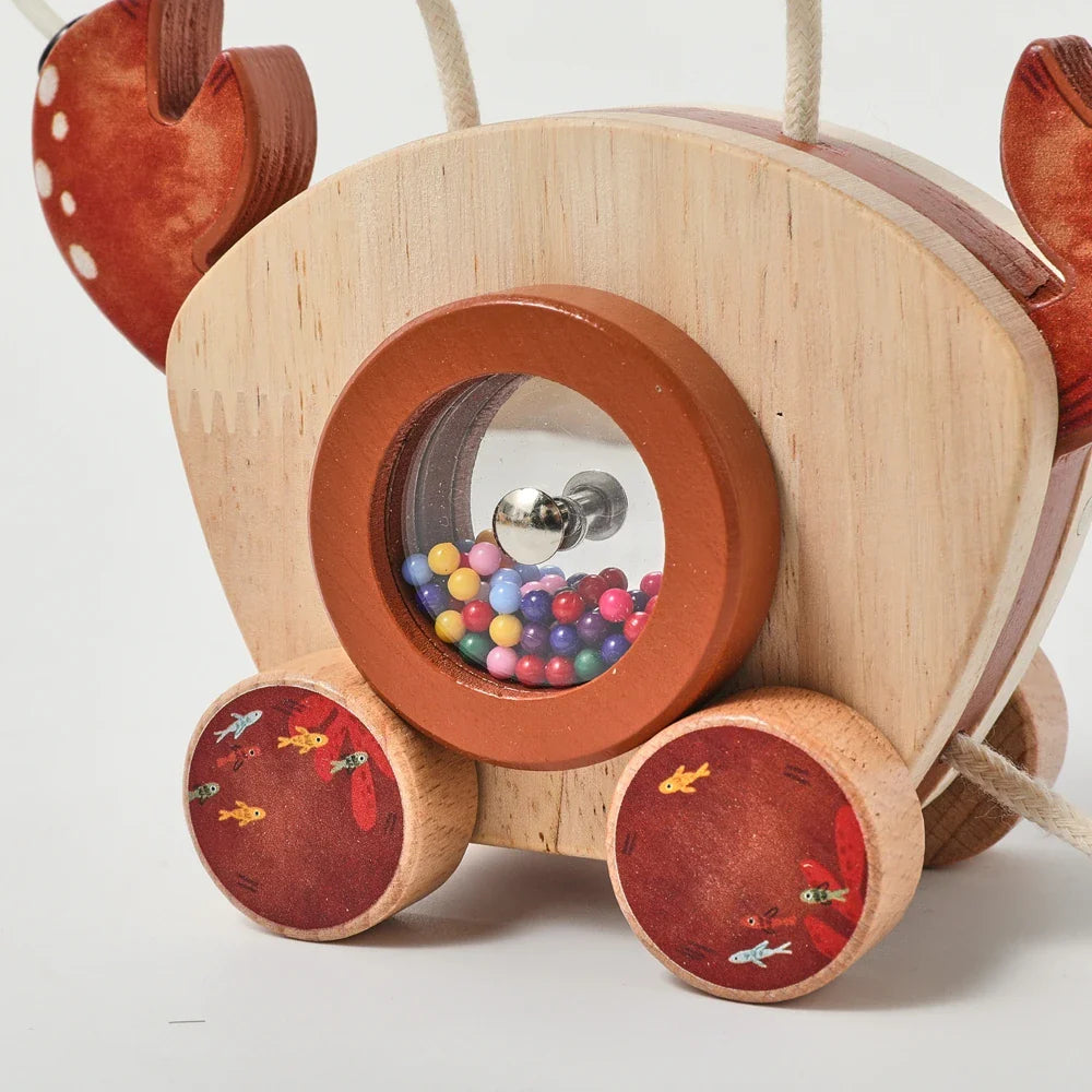 Crab Pull Toy™ – Giocare e imparare – Granchio di legno