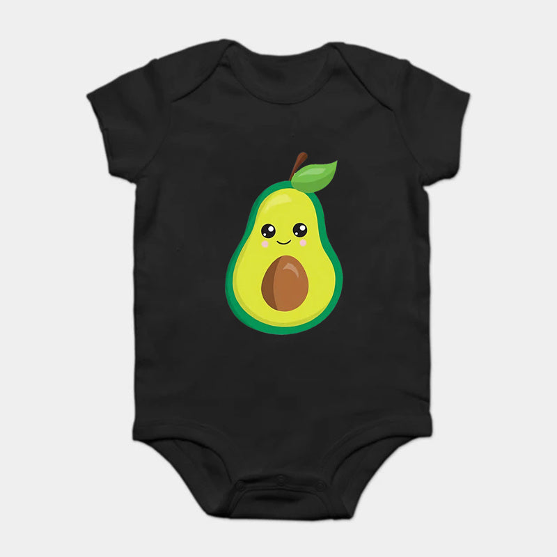 Mini Fashion™ - Abbinamento per tutta la famiglia - T-shirt avocado nera