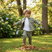 Thumbnail for LittleExplorer – Comodo e alla moda – Set pantaloni e camicia per bambini