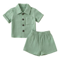 Thumbnail for Mini Fashion™ - Completo estivo per bambini in cotone e lino