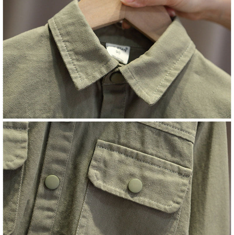 LittleExplorer – Comodo e alla moda – Set pantaloni e camicia per bambini