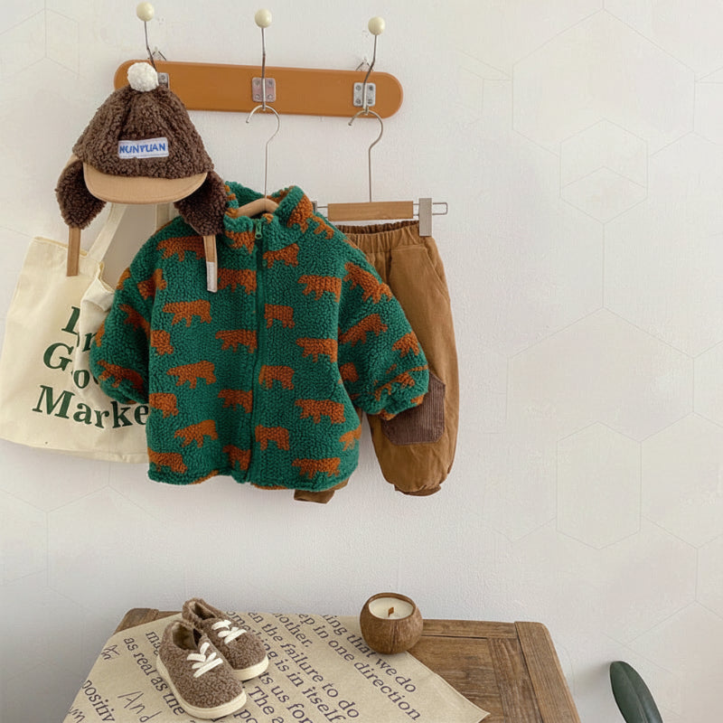 Mini Fashion™  – Extra morbido e caldo – Gilet in pile con orsi