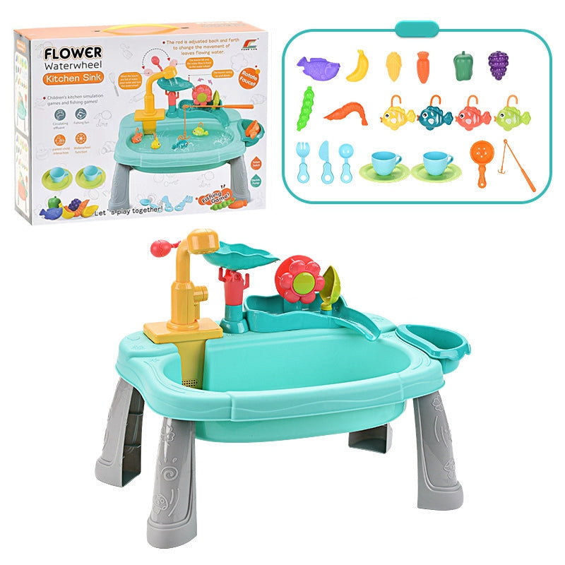 SinkPlay – Fantasia e sviluppo – Lavandino giocattolo e gioco di pesca 2 in 1