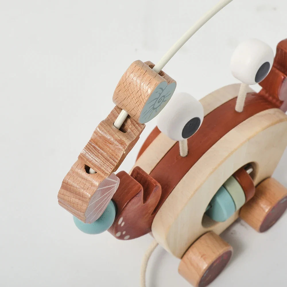 Crab Pull Toy™ – Giocare e imparare – Granchio di legno