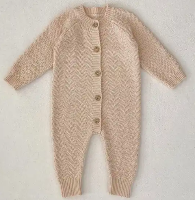 Mini Fashion™ - Tutina beige in maglia per bambino