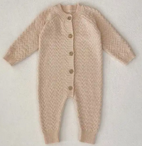 Thumbnail for Mini Fashion™ - Tutina beige in maglia per bambino