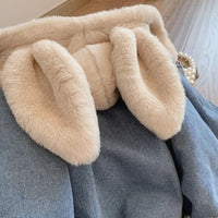 Thumbnail for Girls Bunny Denim Coat – Caldo e confortevole – Giacca per bambini