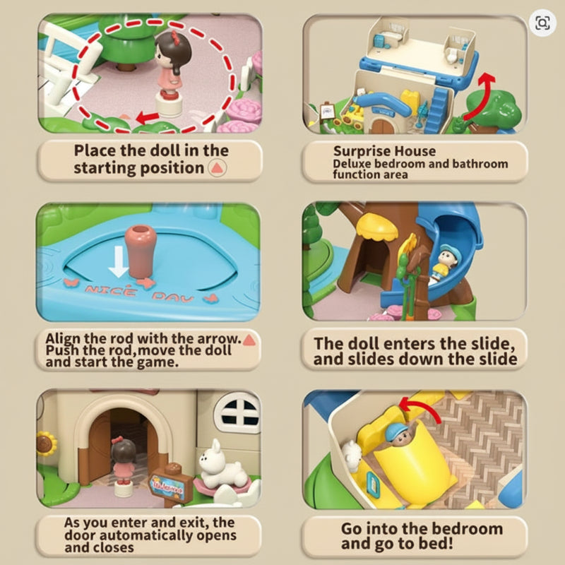 Magnetic Princess Castle – Creativo e magico – Set da gioco con casa delle bambole magnetica