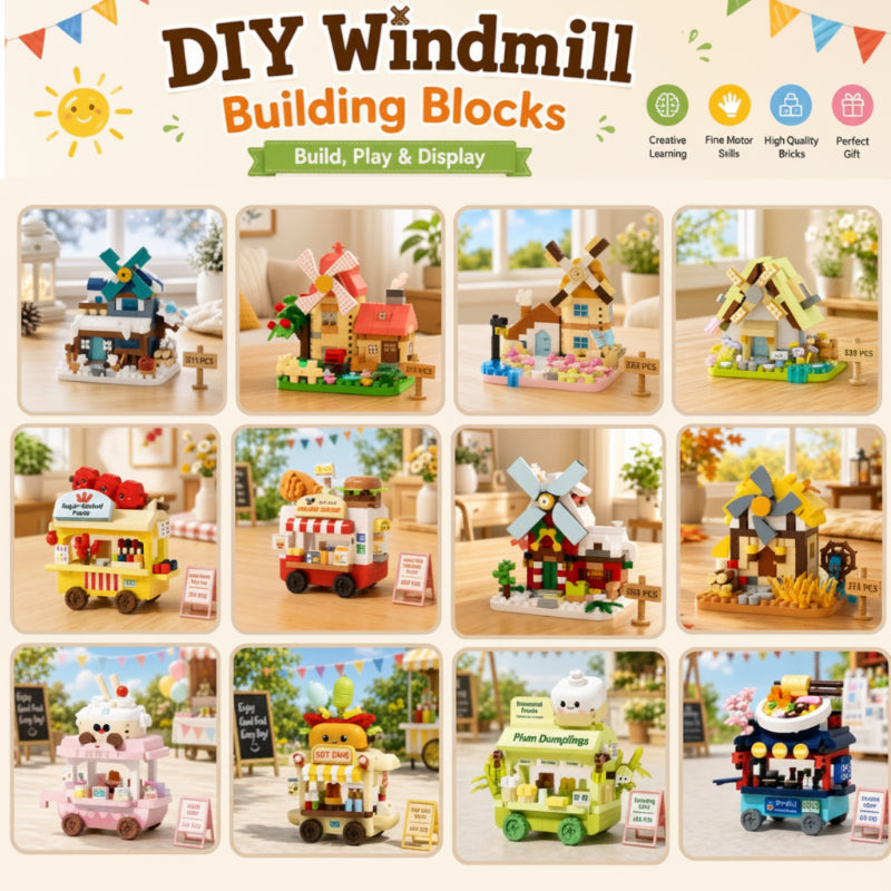DIY Windmill Building Blocks – Creativo e stimolante – Set di mattoncini
