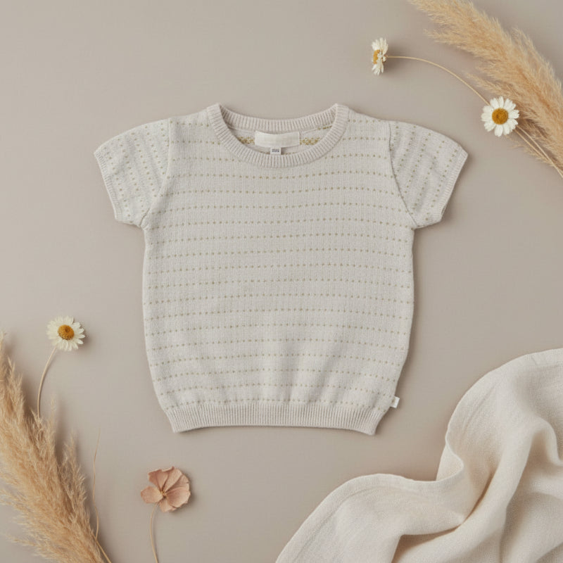 Bella Knit Top & Skirt – Leggero e arioso – Set estivo in maglia per bambini