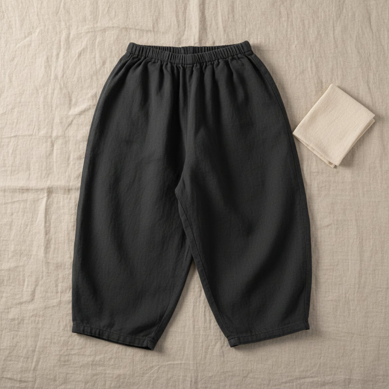 Plaid Cotton Pants – Leggeri e traspiranti – Pantaloni casual stile palloncino/harem