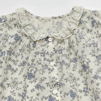 Thumbnail for Vine Print Blouse – Leggera e carina – Camicetta per bambina con maniche a sbuffo
