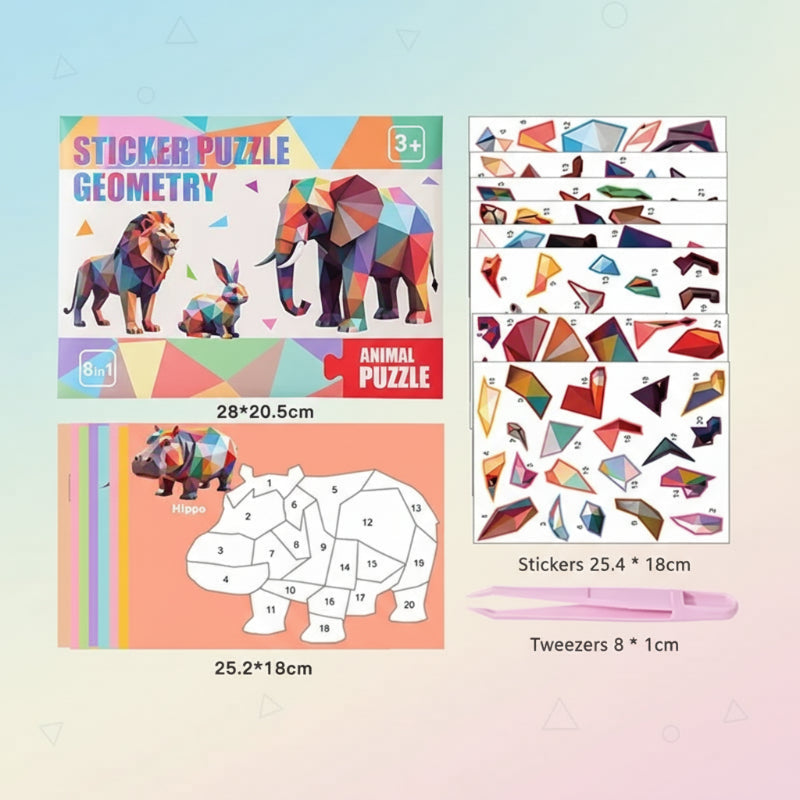 3D Sticker Puzzle – Creativo e istruttivo – Puzzle geometrico 3D