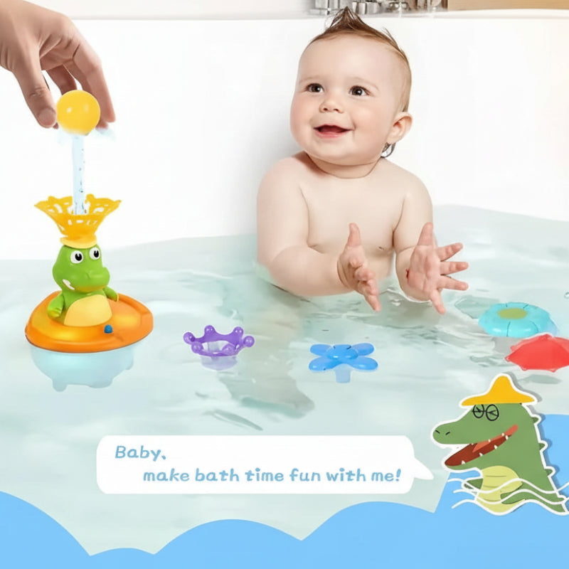 Light Up Crocodile Bath Toy – Interattivo e divertimento in acqua – Giocattoli da bagno "Fontana Coccodrillo"