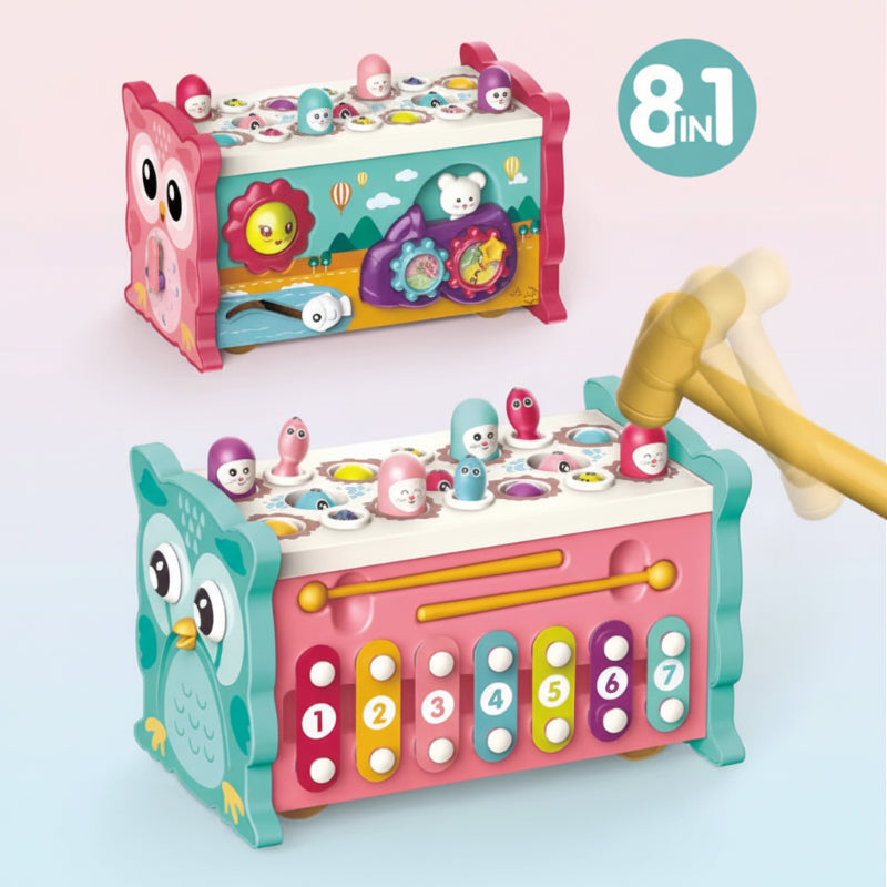 Montessori Hammering Toy – Motricità e apprendimento – Set di gioco 8 in 1