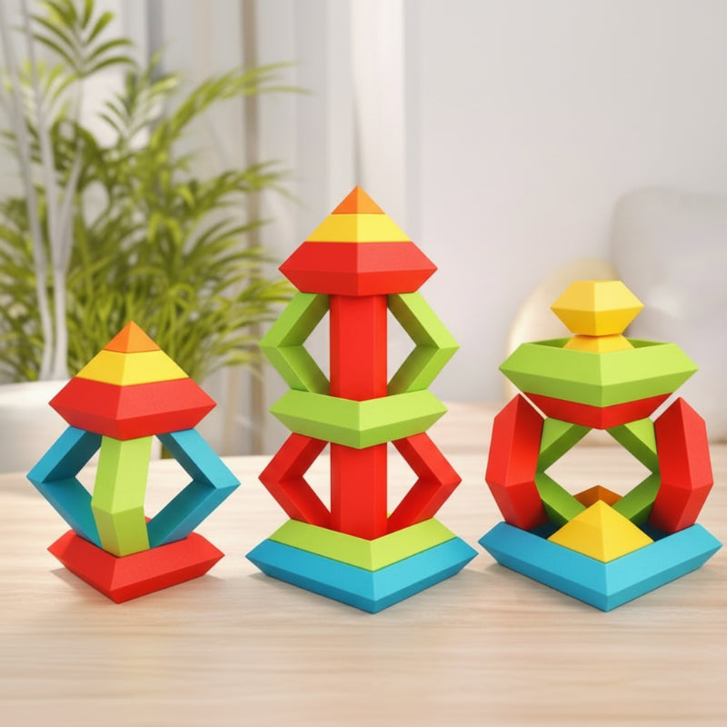 Pyramid Stacking Blocks – Motricità e creatività – Set di blocchi da impilare