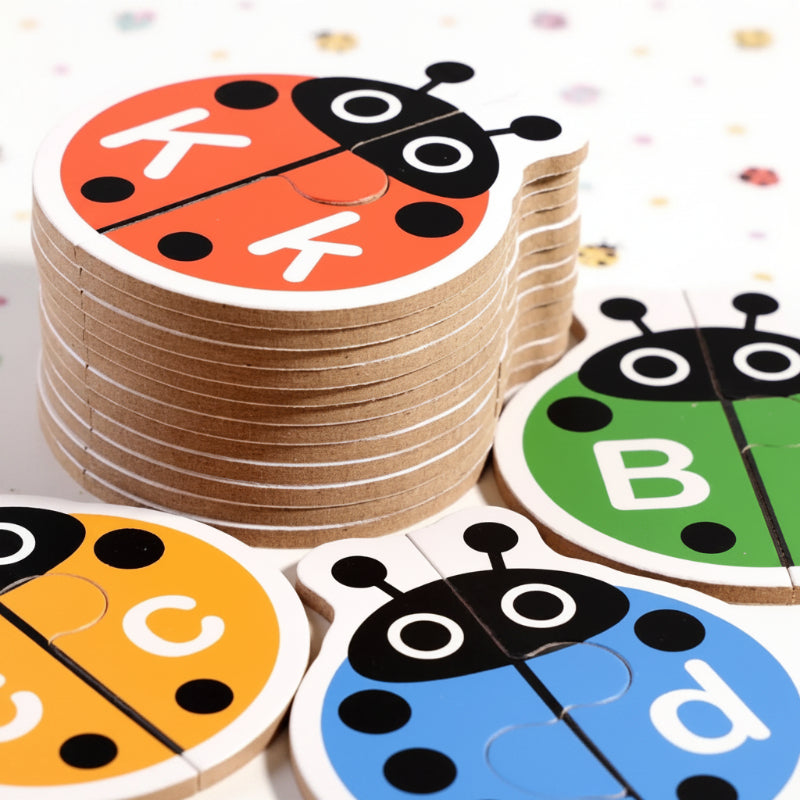Wooden Letter Matching Game – Apprendimento e gioco – Puzzle dell'alfabeto