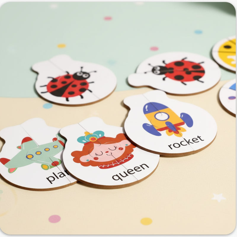 Wooden Letter Matching Game – Apprendimento e gioco – Puzzle dell'alfabeto