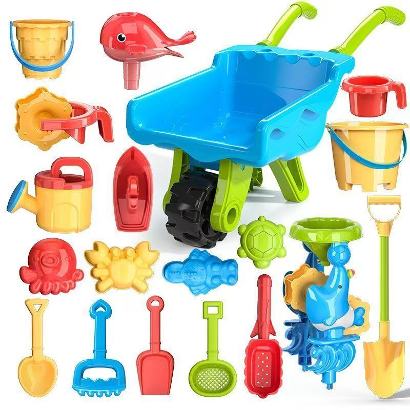 BeachFun – Alla scoperta & Divertimento – Set carriola sabbia & spiaggia