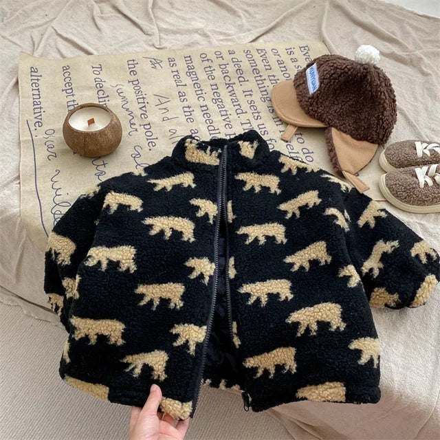 Mini Fashion™  – Extra morbido e caldo – Gilet in pile con orsi