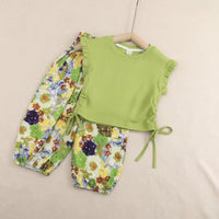 Thumbnail for Sleeveless Tops & Pants – Delicato ed elegante – Set estivo per bambini