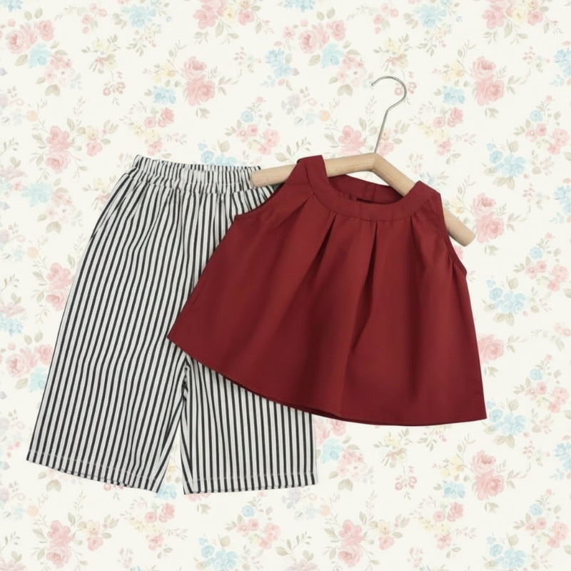 Sleeveless Tops & Pants – Delicato ed elegante – Set estivo per bambini