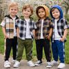 Boys Checkered Outfit – Alla moda e comodo – Set di abbigliamento a quadri per bambini