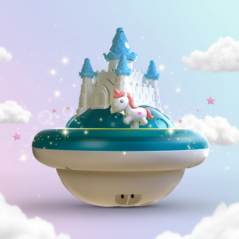 SpalshCastle – Magico e interattivo – Set da gioco “Castello galleggiante dell’unicorno”