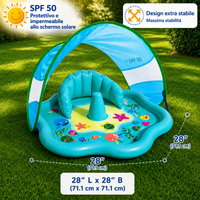 Thumbnail for SplashPlay – Sicuro e divertente – Piscina per bambini con parasole