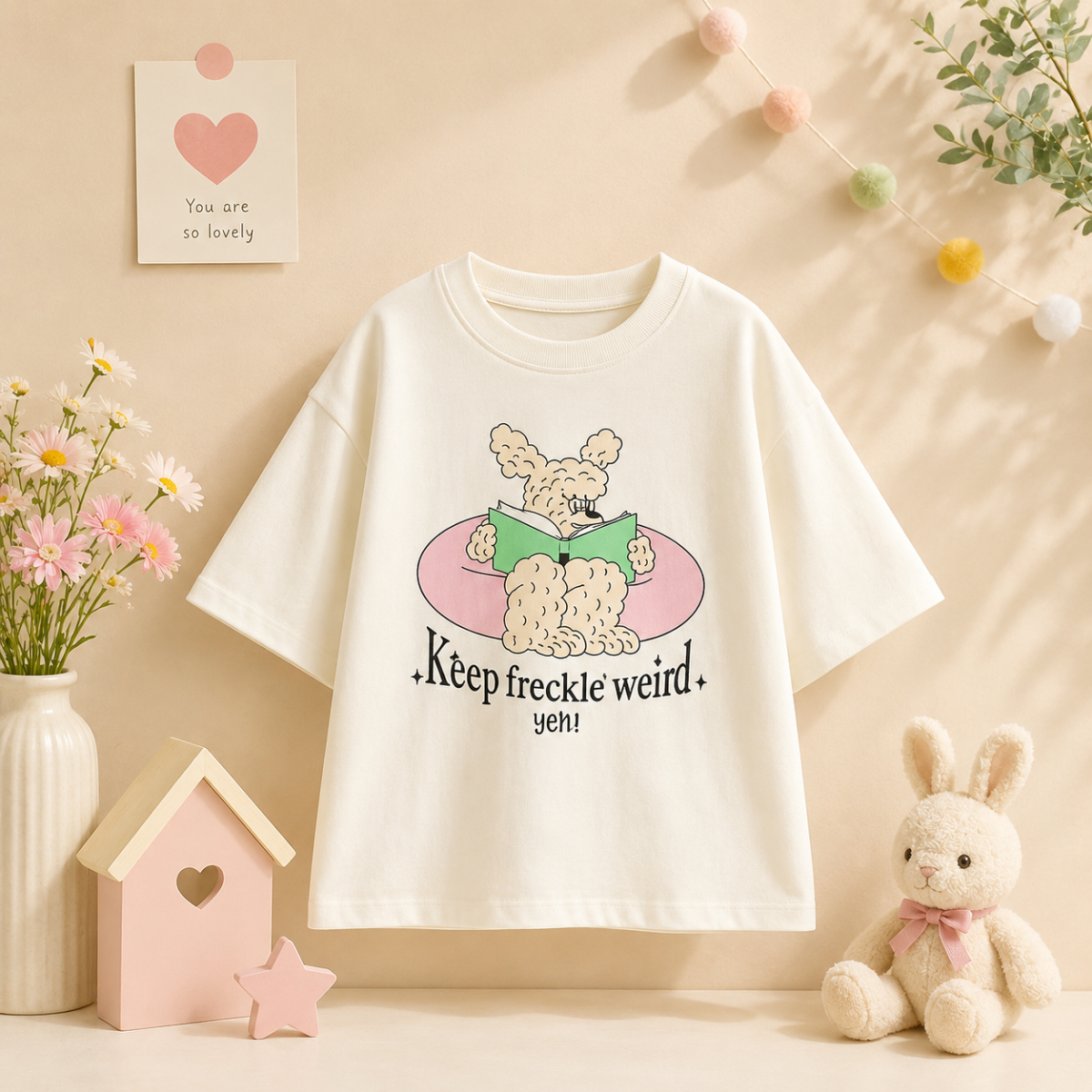 SunnyKids – Comoda e carina – Maglietta oversize con stampa cartoon