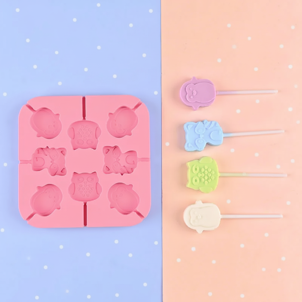SweetPop – Dolcetti consapevoli – Set di stampi in silicone per lecca-lecca