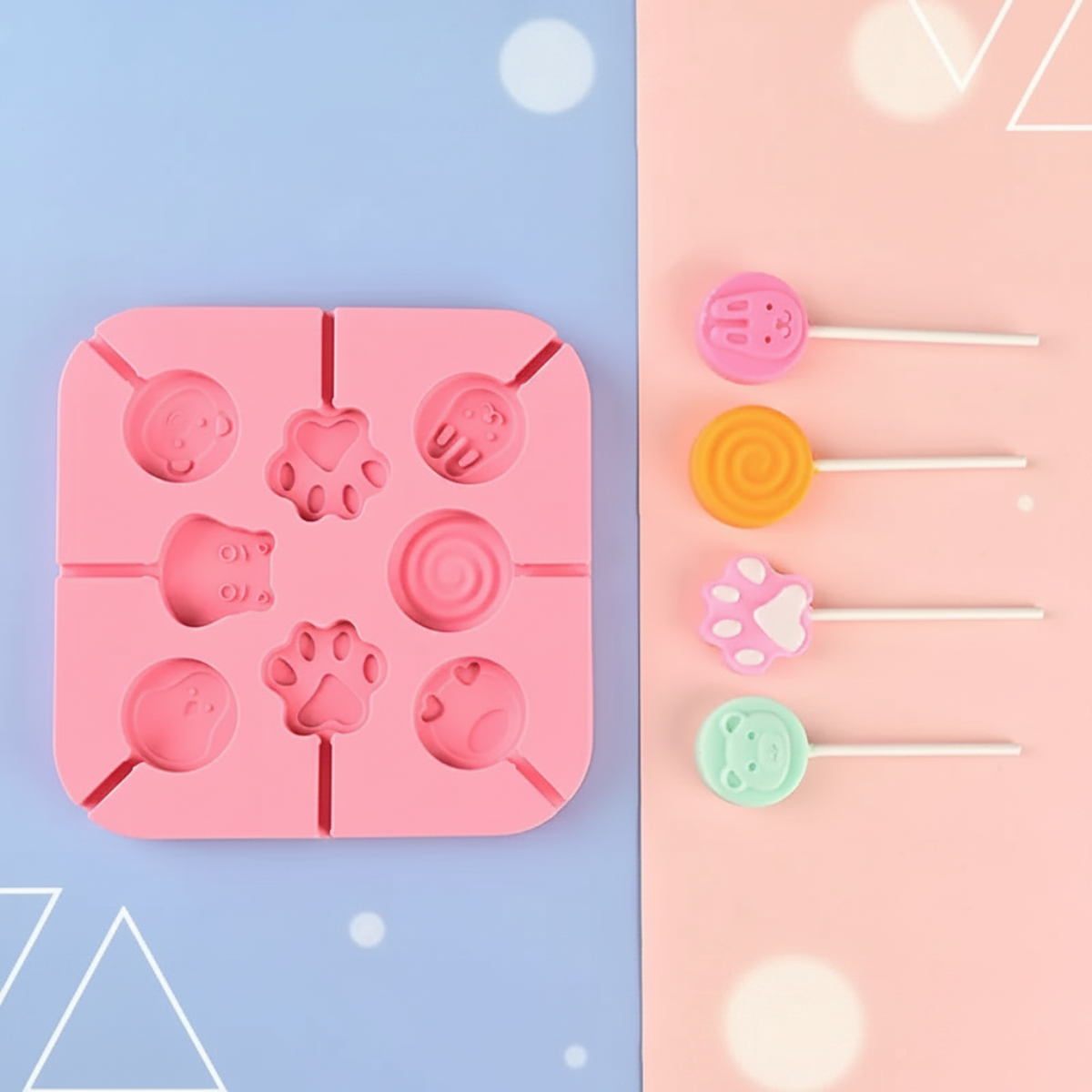 SweetPop – Dolcetti consapevoli – Set di stampi in silicone per lecca-lecca