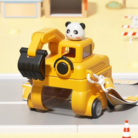 Thumbnail for TinyExcavators – Unica e funzionale – Bottiglia d'acqua a forma di escavatore con cannuccia