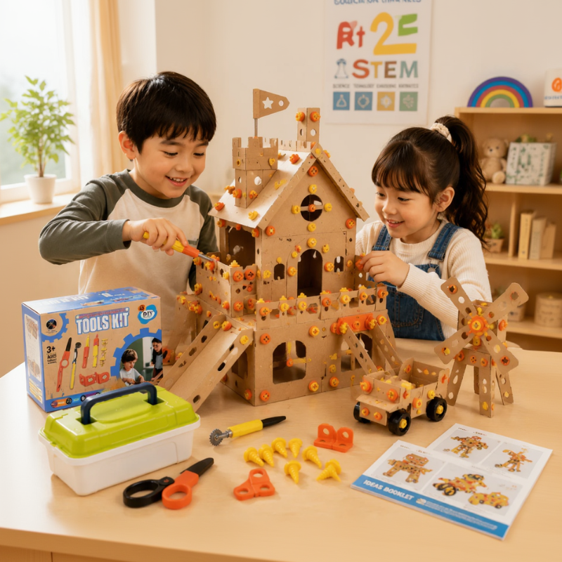 ToolMaster – Il set di attrezzi definitivo per chi costruisce con il cartone – Set di attrezzi per bambini