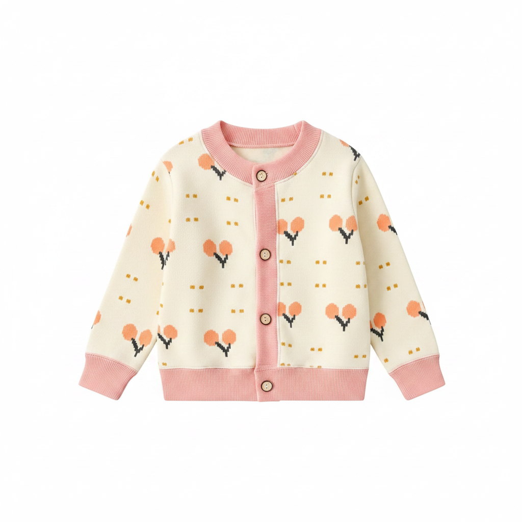 CozyCardi – Morbido e caldo – Cardigan lavorato a maglia con simpatiche stampe