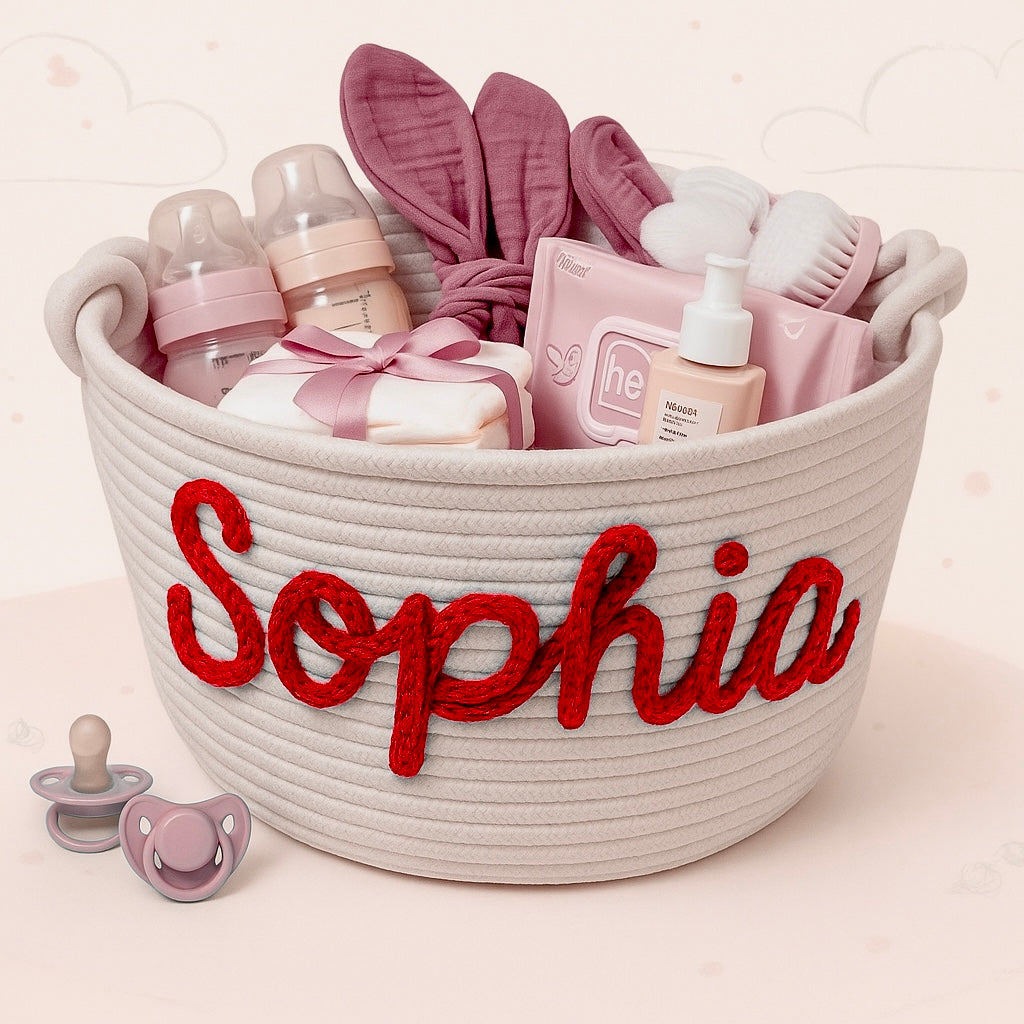 CuddleBasket – Carino e personale – Cestino per pannolini personalizzato