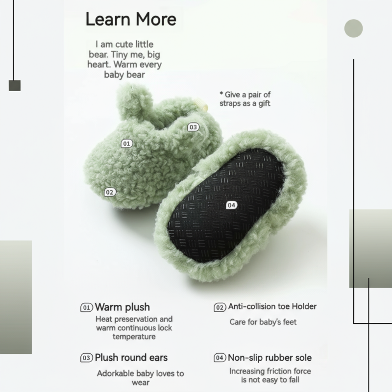 WarmJoy – Accoglienti e comode – Scarpine per neonati