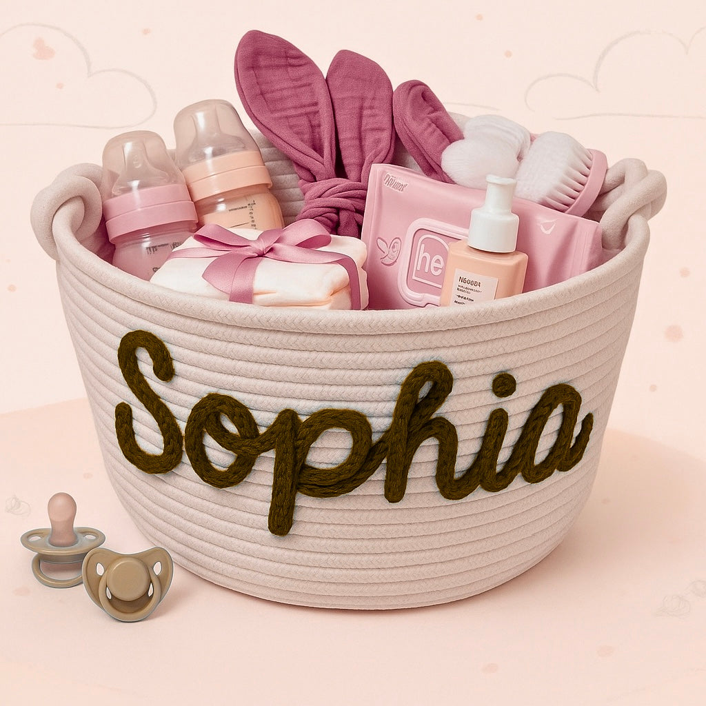 CuddleBasket – Carino e personale – Cestino per pannolini personalizzato