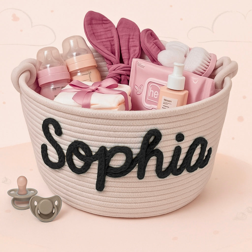 CuddleBasket – Carino e personale – Cestino per pannolini personalizzato
