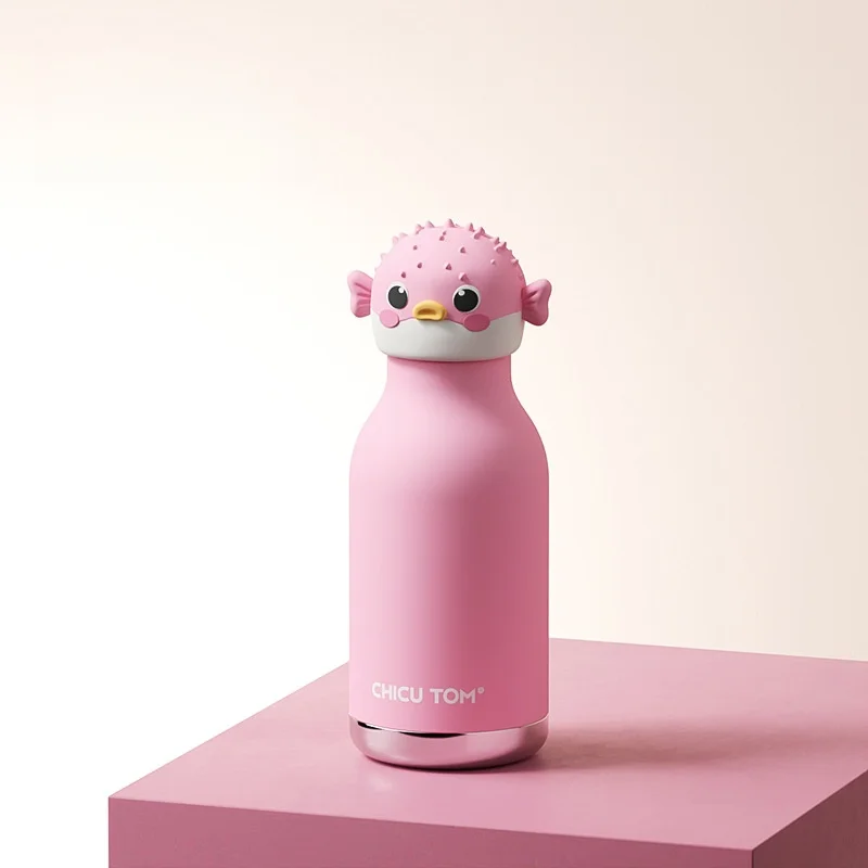 AnimalSip – Carino e pratico – Borraccia termica in acciaio inossidabile per bambini con stampa di animaletti