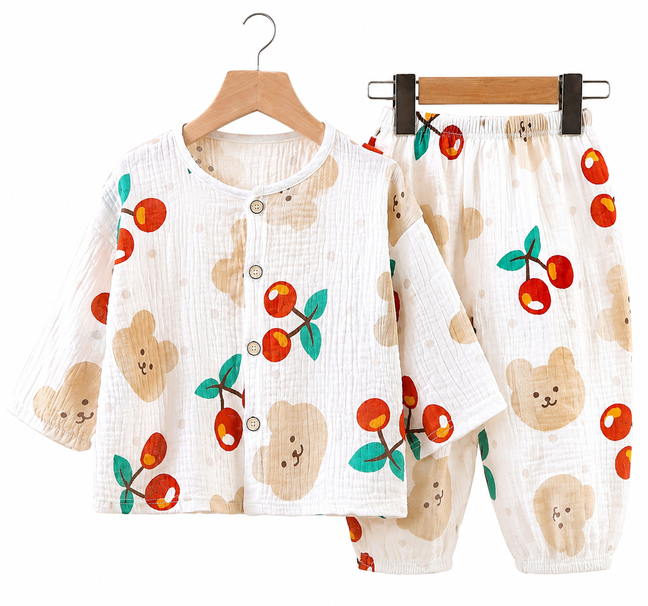 Mini Fashion™ - Materiale traspirante - Pigiama in lino per bambini