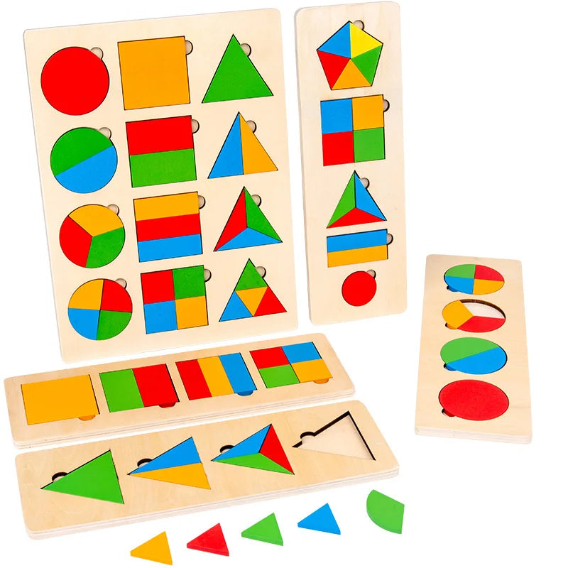 Woods™ - Divertente puzzle per bambini - Puzzle di forme geometriche Montessori
