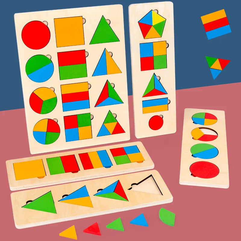 Woods™ - Divertente puzzle per bambini - Puzzle di forme geometriche Montessori
