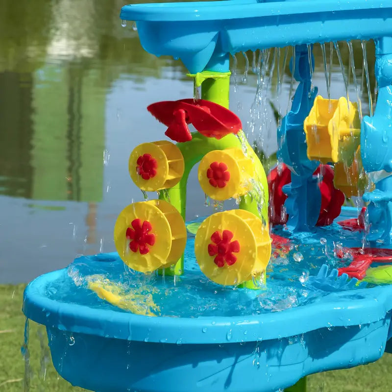 AquaPlay – Divertimento estivo e scoperta – Tavolo da gioco a 3 strati con sabbia e acqua